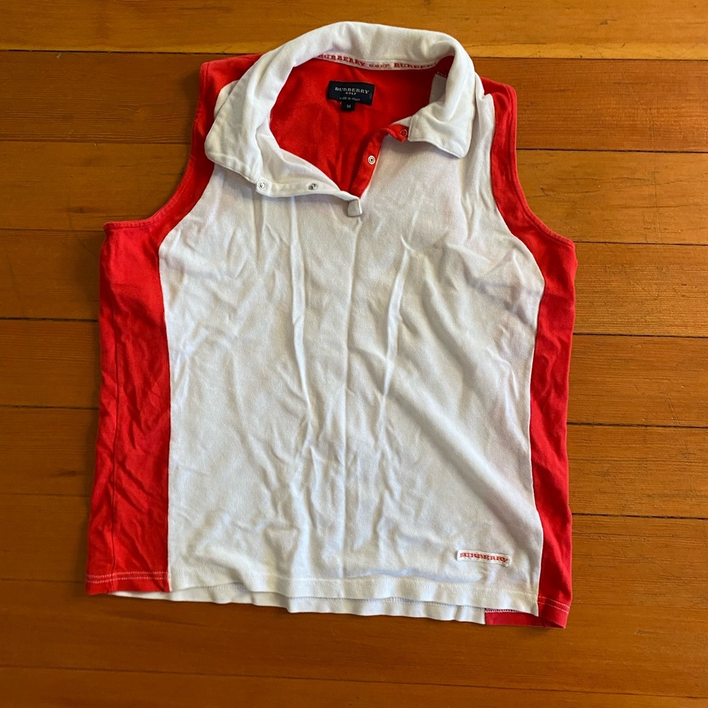 Burberry Sleeveless Golf Polo - S